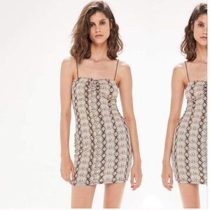 URBAN OUTFITTERS BOHO SNAKE PRINT STRETCHY MINI SUMMER DRESS Y2K